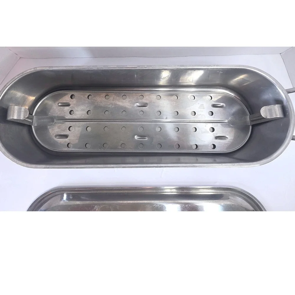 Inox Italy Stainless Steel Fish Poacher 18/10 Oval Steamer Pan with Rack 18 Inch